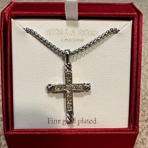 Silver and Gold Cross Necklace